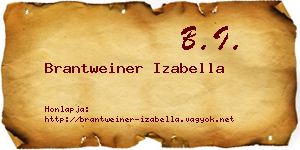Brantweiner Izabella névjegykártya